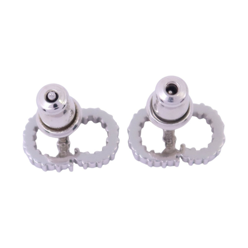 Dior 金屬/水鑽Clair D Lune Earrings銀扣耳環-2