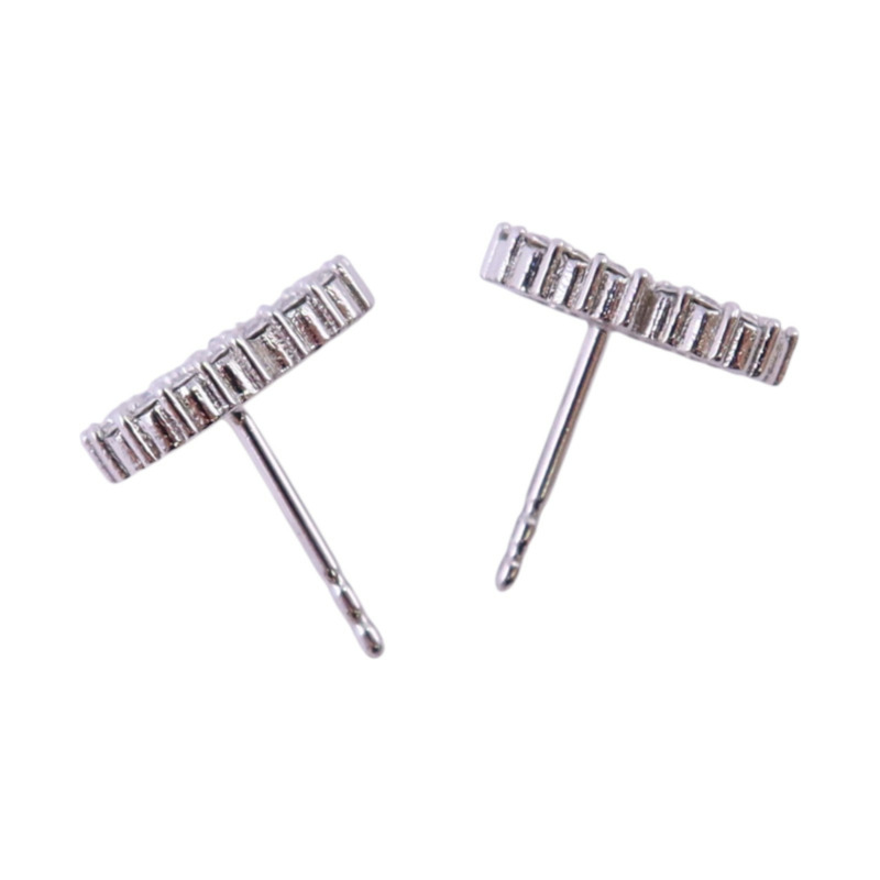 Dior 金屬/水鑽Clair D Lune Earrings銀扣耳環-3