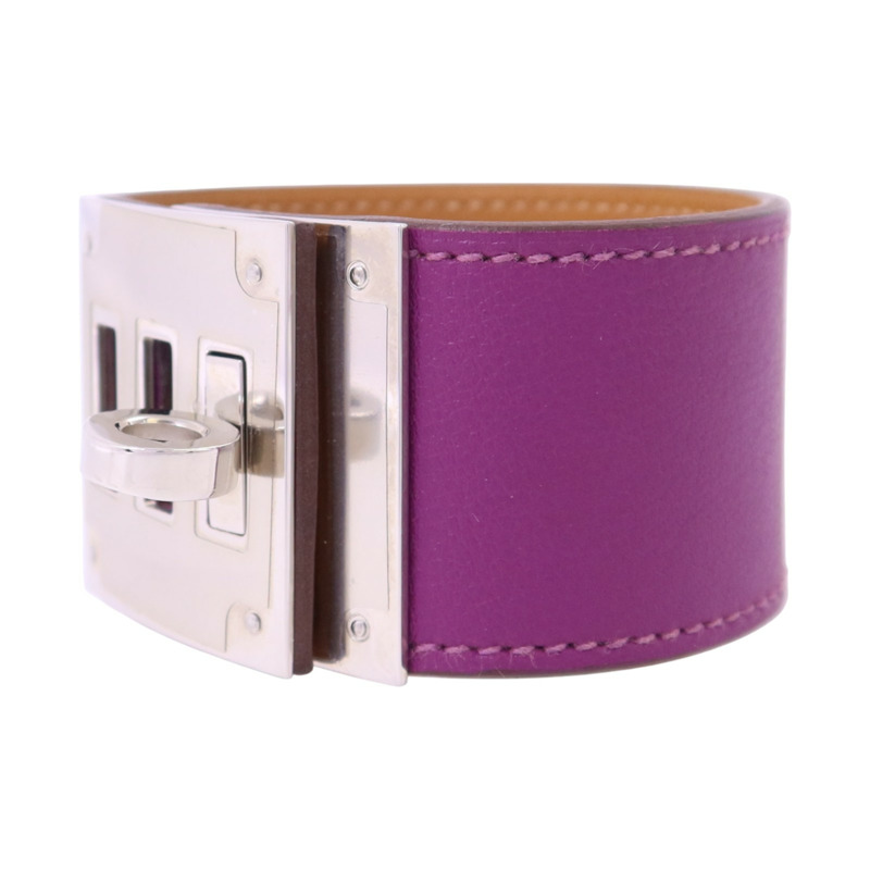 HERMES Swift皮革Kelly Dog Bracelet銀扣手鏈-1