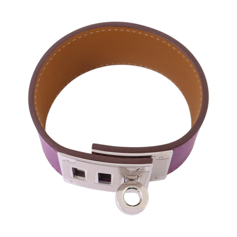 HERMES Swift皮革Kelly Dog Bracelet銀扣手鏈-3