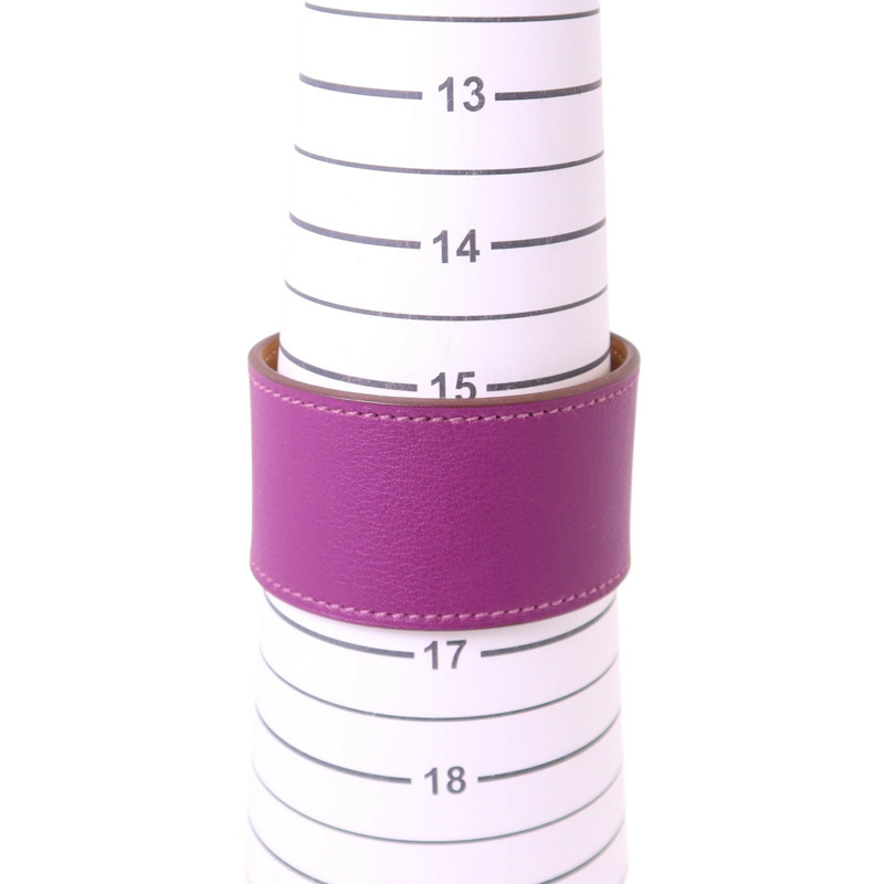 HERMES Swift皮革Kelly Dog Bracelet銀扣手鏈-9