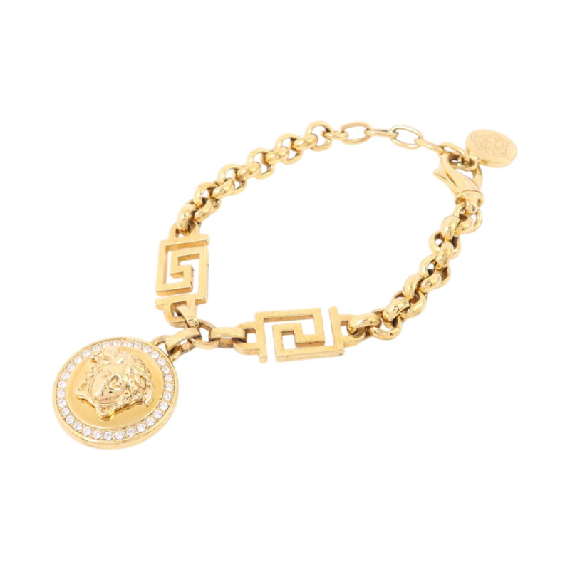 VERSACE 金屬/水鑽Medusa Chain Bracelet金扣手鏈-1
