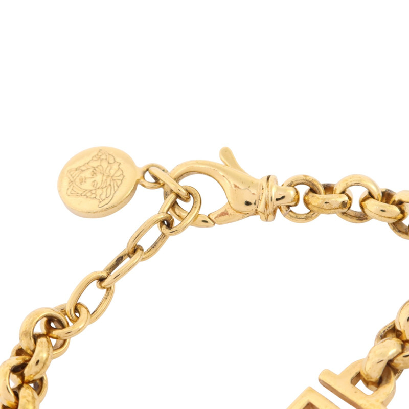 VERSACE 金屬/水鑽Medusa Chain Bracelet金扣手鏈-3