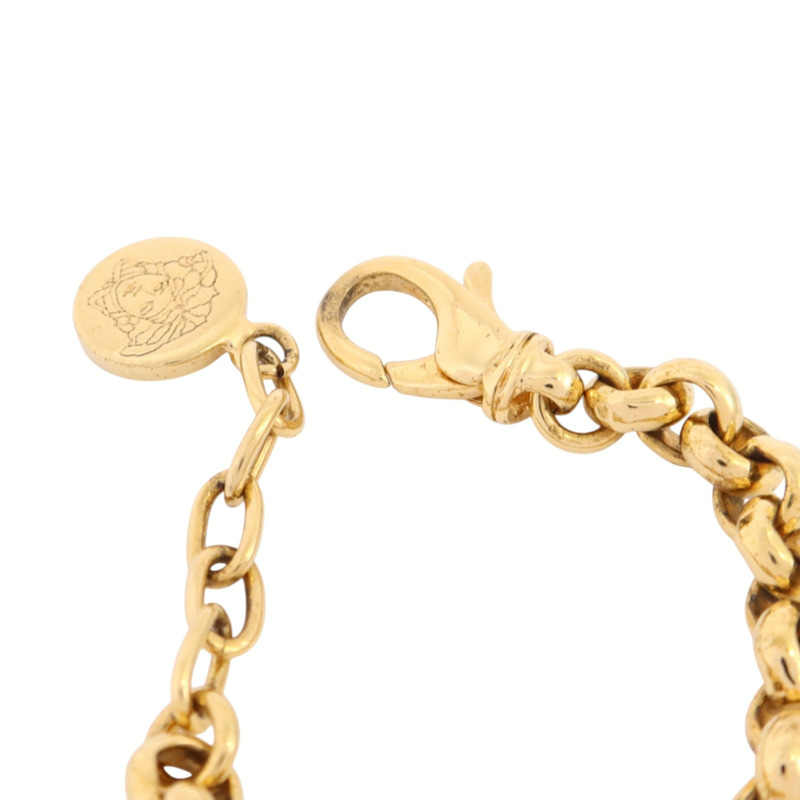 VERSACE 金屬/水鑽Medusa Chain Bracelet金扣手鏈-4