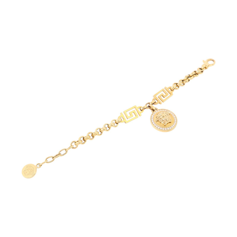 VERSACE 金屬/水鑽Medusa Chain Bracelet金扣手鏈-5