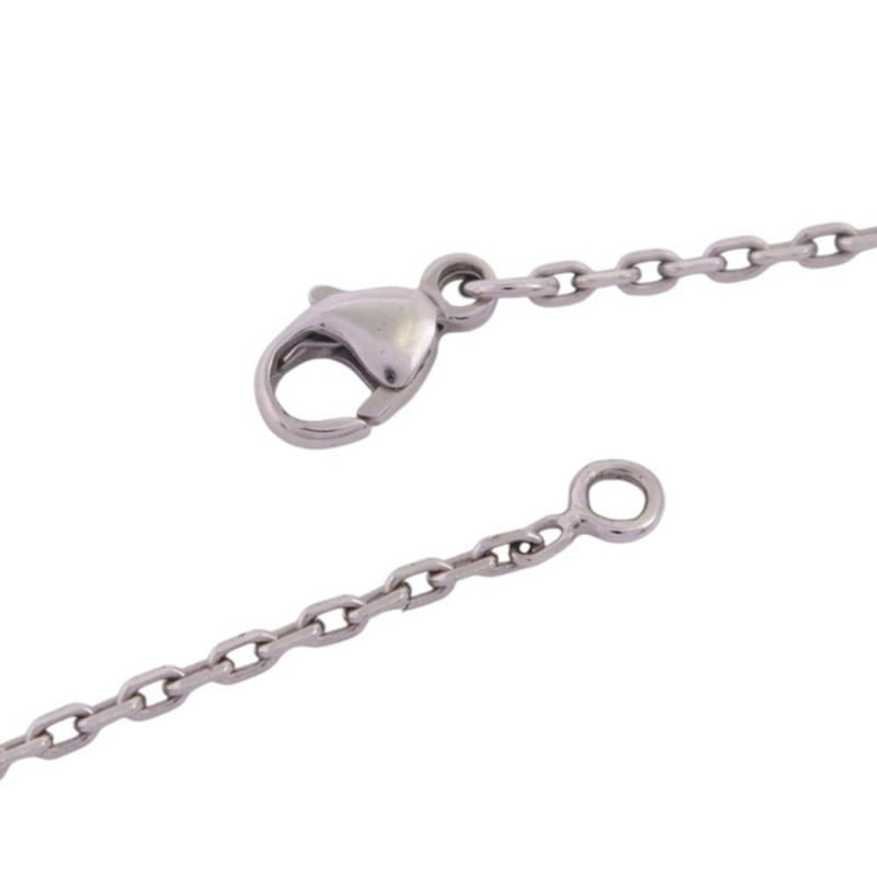 HERMES 金屬/琺瑯Mini Pop H Necklace銀扣項鏈-4