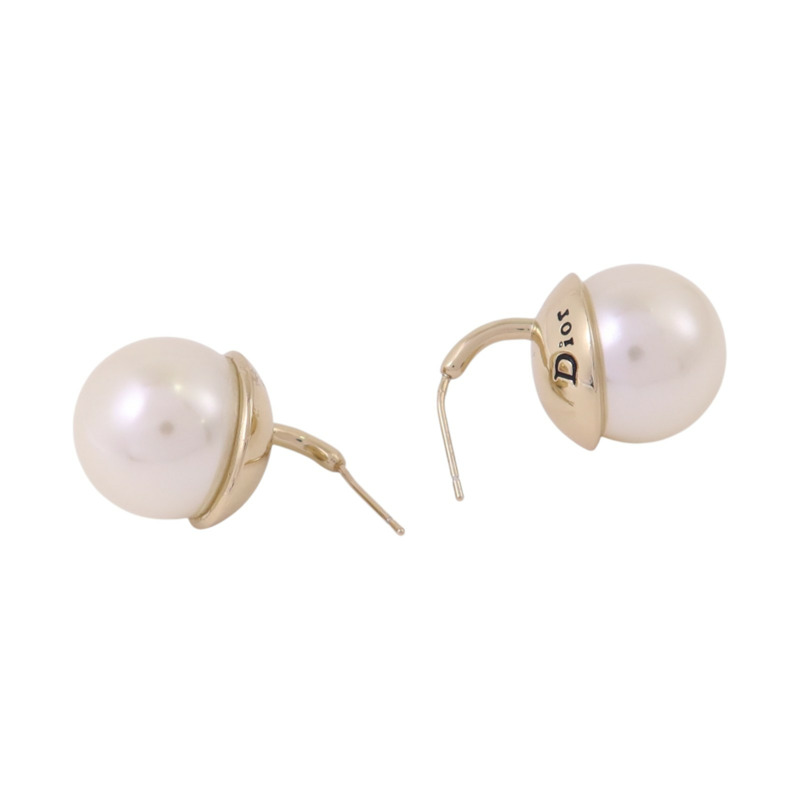Dior 金屬/仿珍珠Tribales Earrings金扣耳環-3