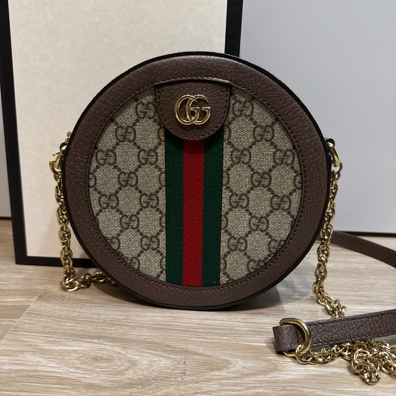 GUCCI Ophidia 圓餅斜背包-0