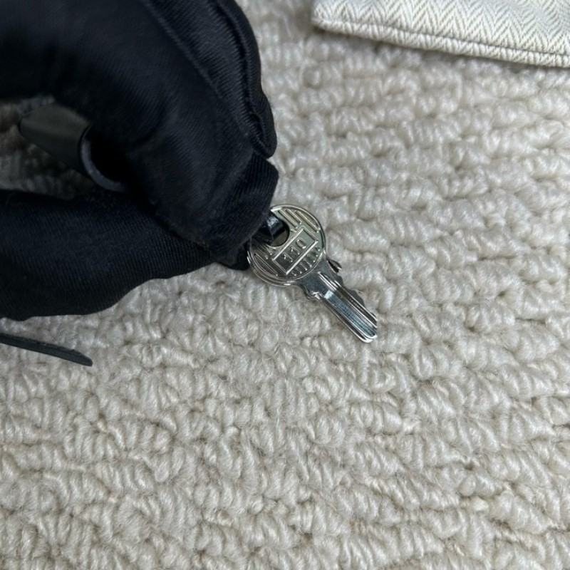 愛馬仕Hermes 藍拼黑hebag31銀扣手提單肩帆布包 B刻-24