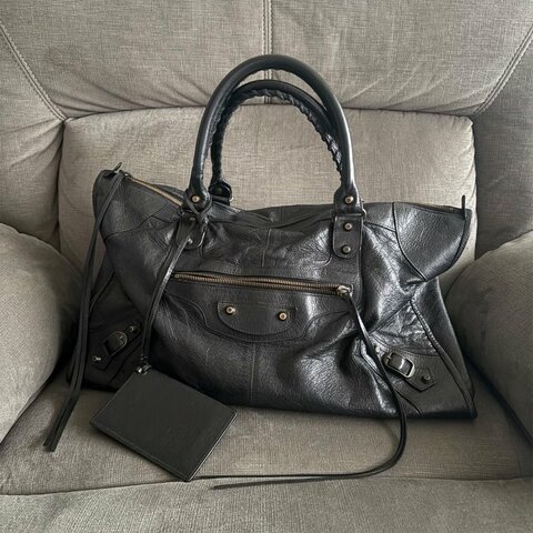 〖Balenciaga巴黎世家〗WorkCityBag 機車包/旅行包/精品包_Black(黑色)