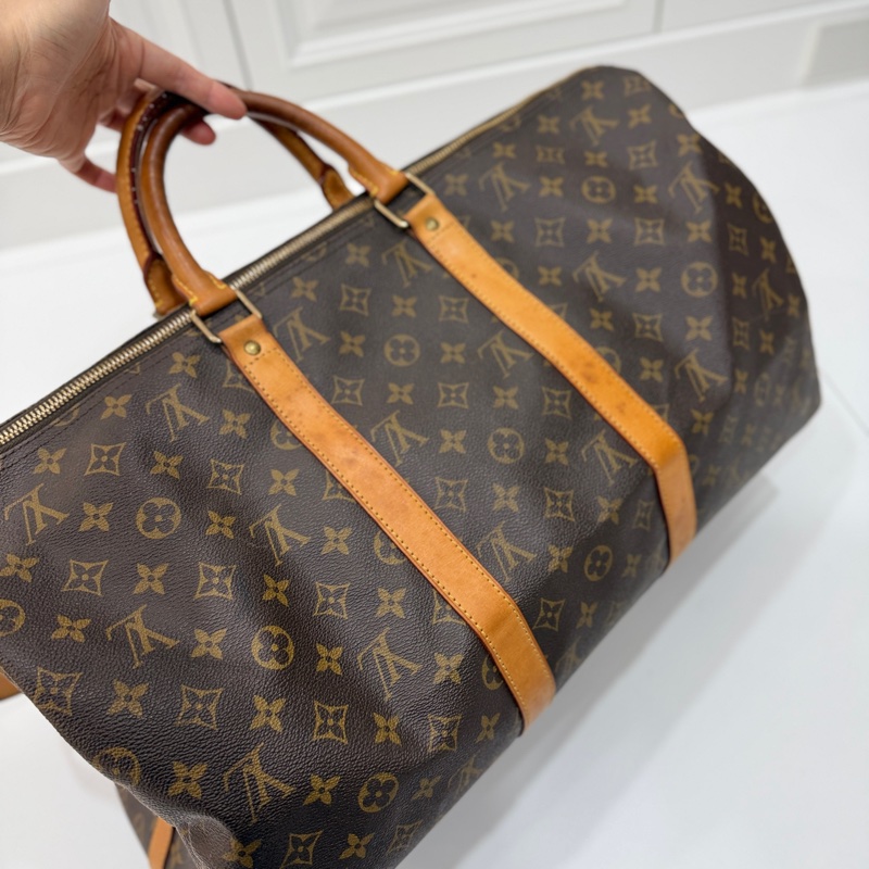 Louis Vuitton LV Keepall 50 旅行袋 旅行包 登機袋 登機包 手提包 肩背包 斜背包-2