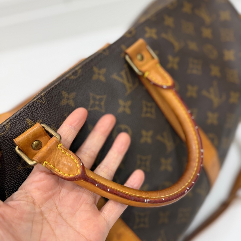 Louis Vuitton LV Keepall 50 旅行袋 旅行包 登機袋 登機包 手提包 肩背包 斜背包-11