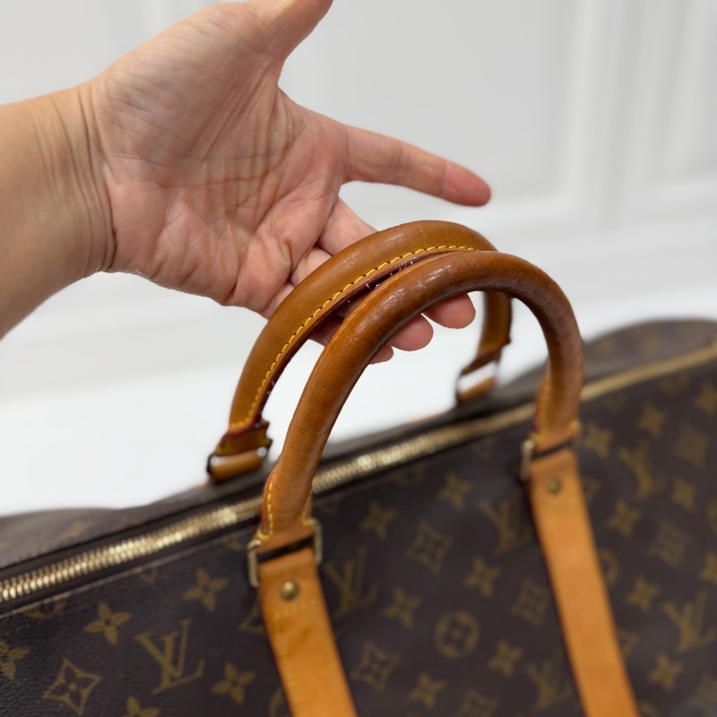 Louis Vuitton LV Keepall 50 旅行袋 旅行包 登機袋 登機包 手提包 肩背包 斜背包-13