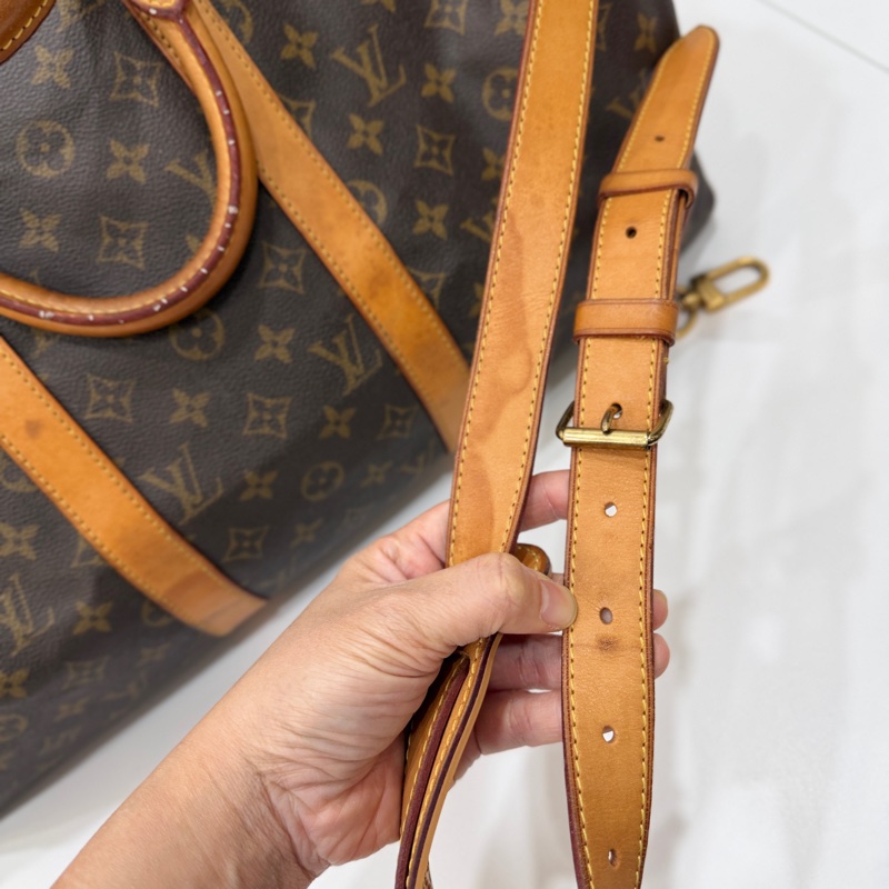 Louis Vuitton LV Keepall 50 旅行袋 旅行包 登機袋 登機包 手提包 肩背包 斜背包-14