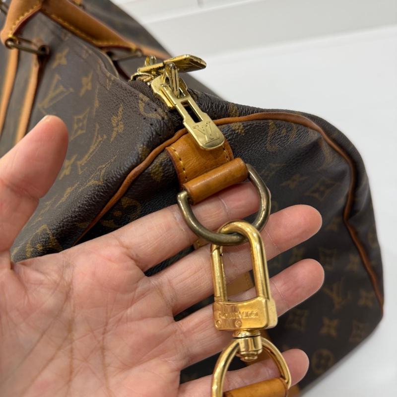Louis Vuitton LV Keepall 50 旅行袋 旅行包 登機袋 登機包 手提包 肩背包 斜背包-19