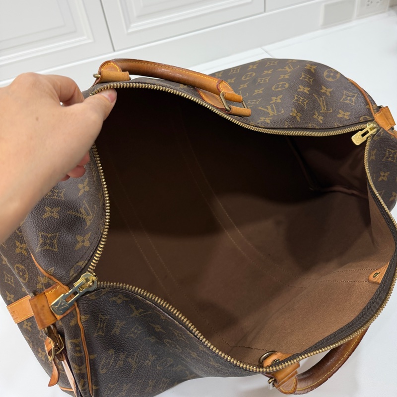 Louis Vuitton LV Keepall 50 旅行袋 旅行包 登機袋 登機包 手提包 肩背包 斜背包-25