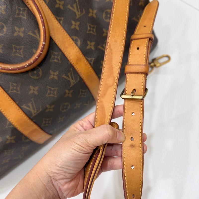 Louis Vuitton LV Keepall 50 旅行袋 旅行包 登機袋 登機包 手提包 肩背包 斜背包-36