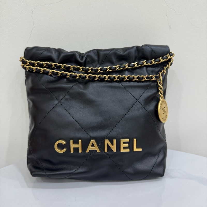 JK國際二手精品✨Chanel 22mini黑金 芯片款-0