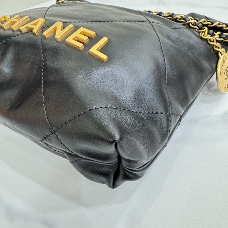 JK國際二手精品✨Chanel 22mini黑金 芯片款-9