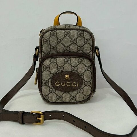 GUCCI PVC 虎頭直式子母斜背-小