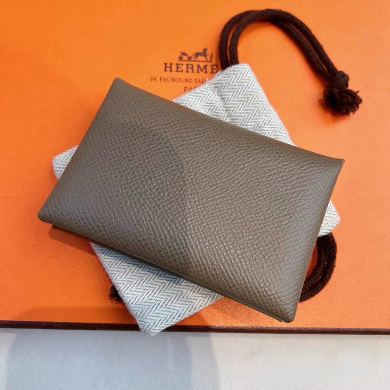 好價！ 愛馬仕 Hermès Calvi 卡夾 大象灰｜耐刮Epsom｜輕便收納-4