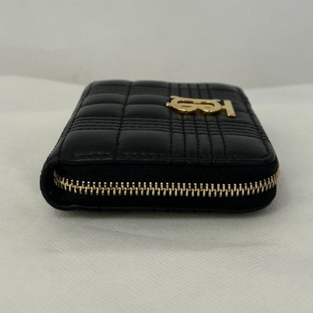 Burberry黑牛皮Lola 拉鍊零錢短夾-1