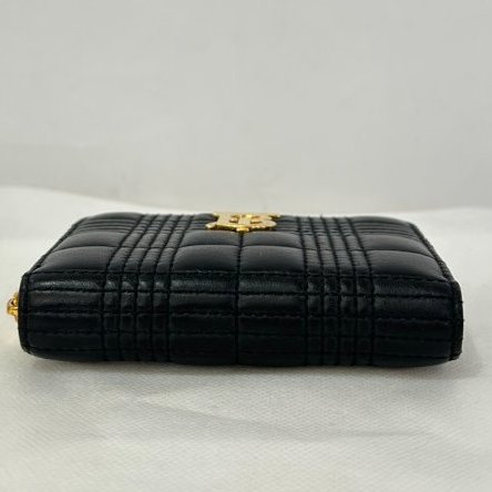 Burberry黑牛皮Lola 拉鍊零錢短夾-4