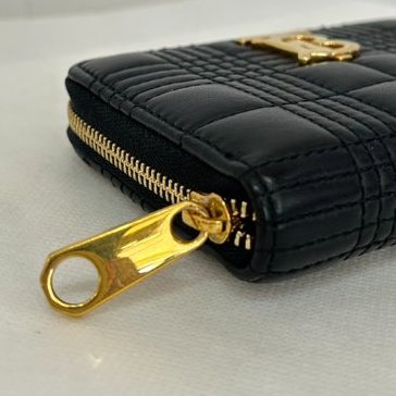 Burberry黑牛皮Lola 拉鍊零錢短夾-6