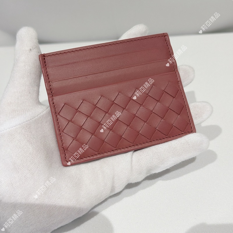 莉亞精品♡ BV 磚紅卡包 二手美品-1