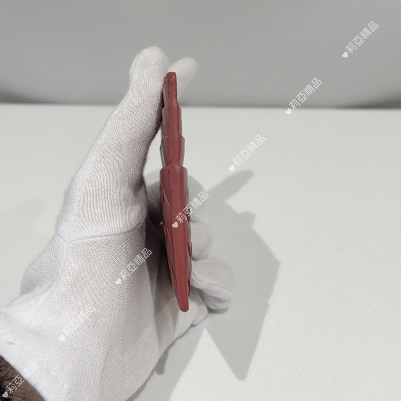 莉亞精品♡ BV 磚紅卡包 二手美品-3