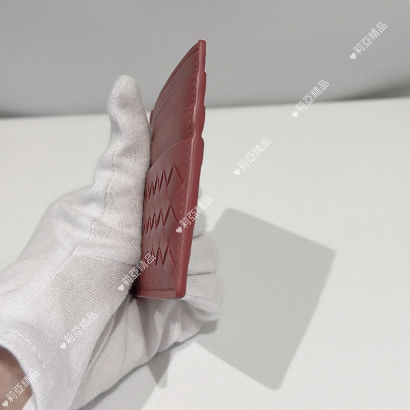 莉亞精品♡ BV 磚紅卡包 二手美品-4