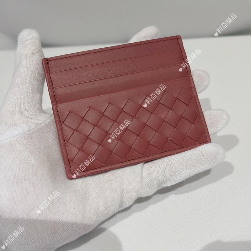 莉亞精品♡ BV 磚紅卡包 二手美品-6