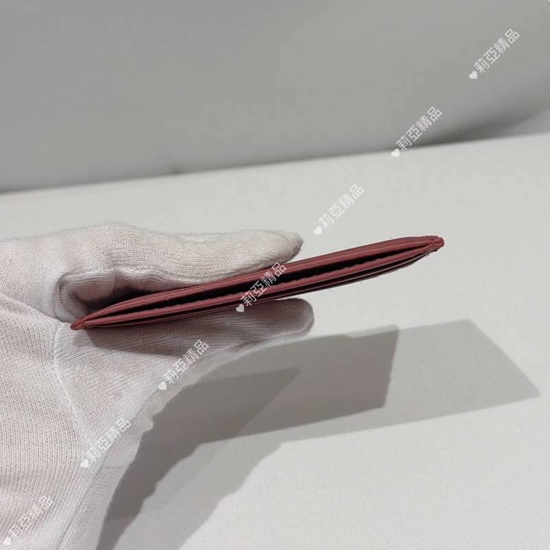 莉亞精品♡ BV 磚紅卡包 二手美品-10