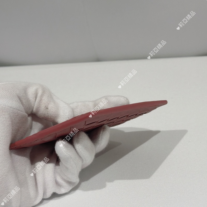 莉亞精品♡ BV 磚紅卡包 二手美品-14