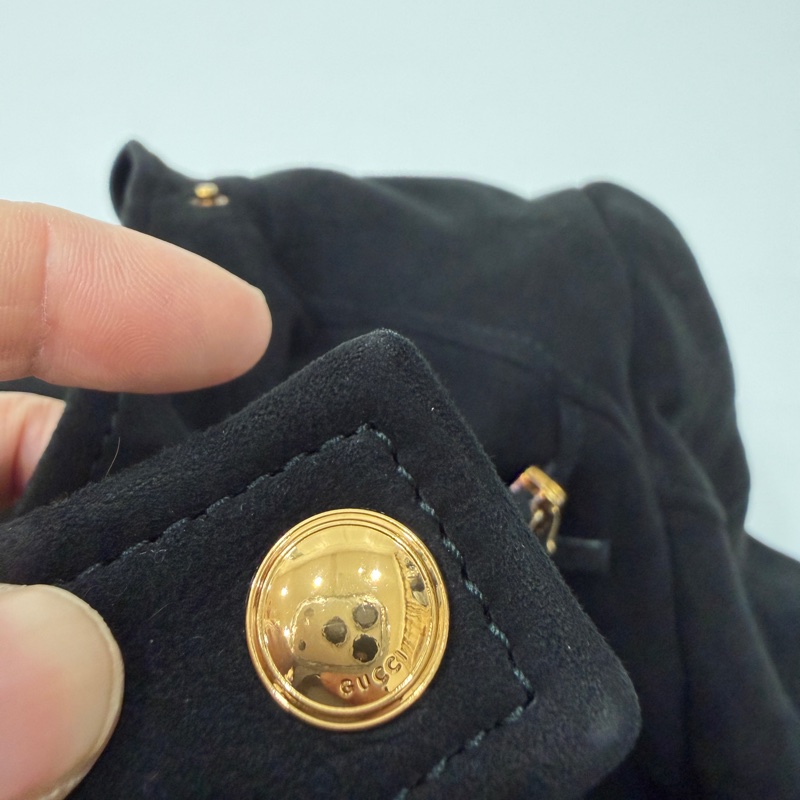 Gucci × Tom Ford 聯名款 黑色 麂皮 真皮 大衣 長版大衣 長大衣 皮外套 夾克-12