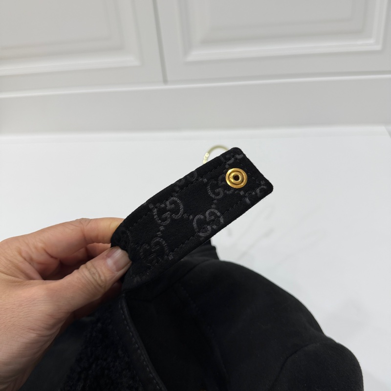 Gucci × Tom Ford 聯名款 黑色 麂皮 真皮 大衣 長版大衣 長大衣 皮外套 夾克-18