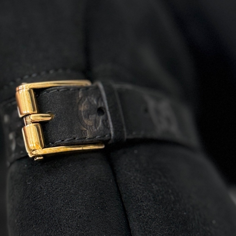 Gucci × Tom Ford 聯名款 黑色 麂皮 真皮 大衣 長版大衣 長大衣 皮外套 夾克-23