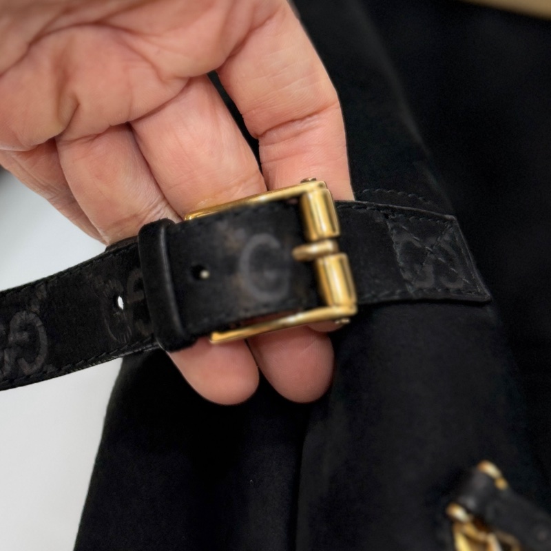 Gucci × Tom Ford 聯名款 黑色 麂皮 真皮 大衣 長版大衣 長大衣 皮外套 夾克-25