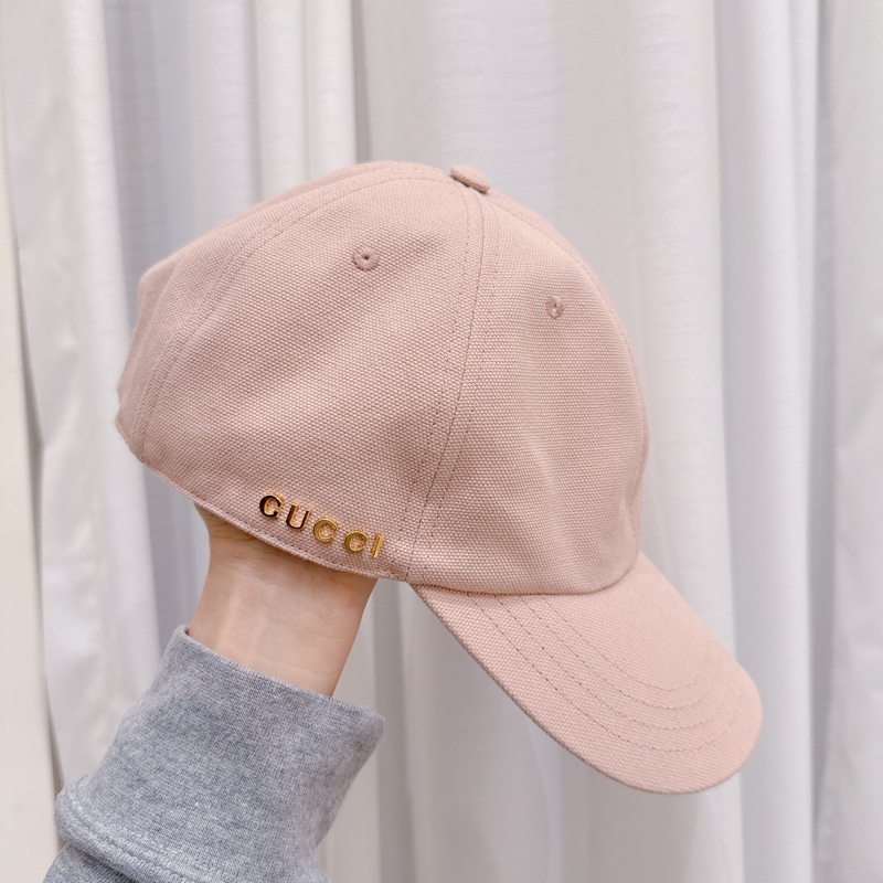 GUCCI超美粉色經典棒球帽鴨舌帽-0