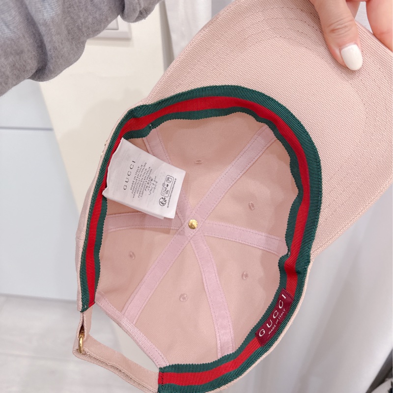 GUCCI超美粉色經典棒球帽鴨舌帽-2