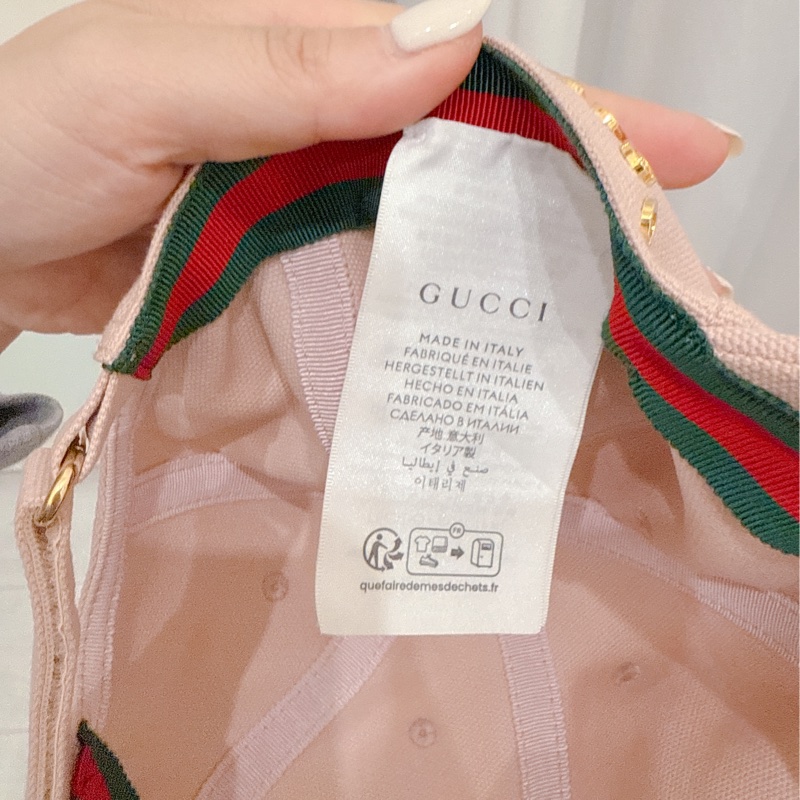 GUCCI超美粉色經典棒球帽鴨舌帽-4