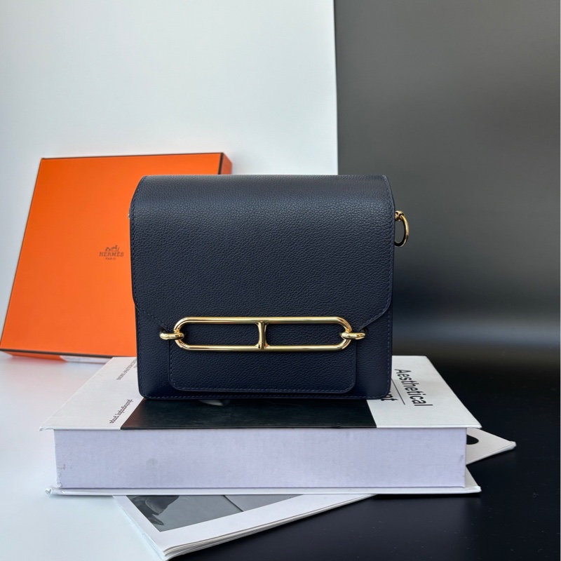Hermes mini Roulis 午夜藍金扣-1