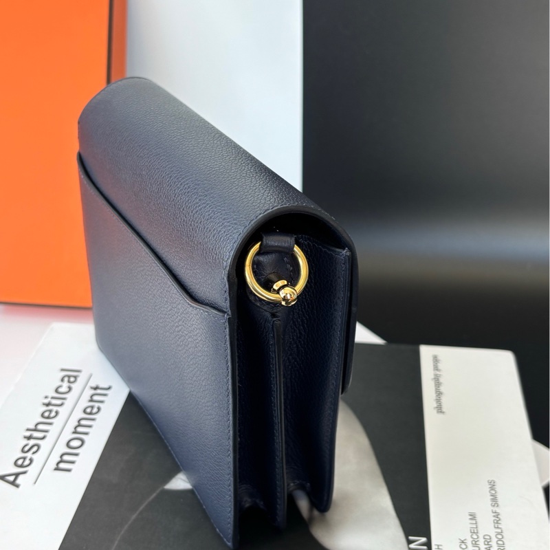Hermes mini Roulis 午夜藍金扣-5