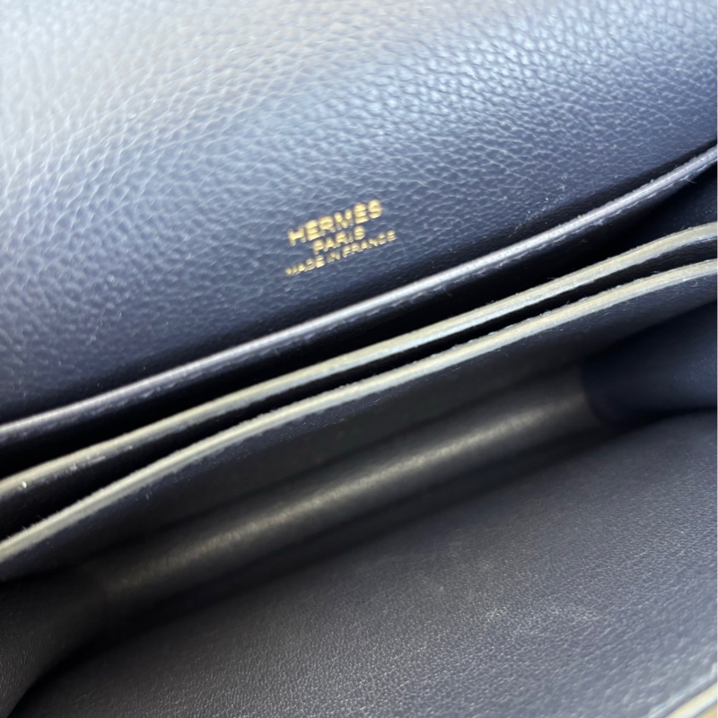 Hermes mini Roulis 午夜藍金扣-6