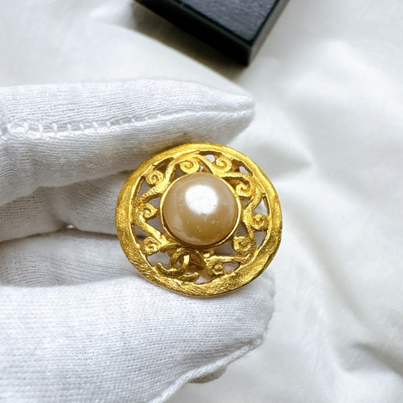 二手正品Chanel香奈兒埃及白珍珠耳環 香奈兒耳環 香奈兒耳夾 古董耳夾 香奈兒珠寶-15