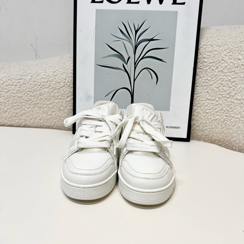 lv/路易威登 trainer純白休閒鞋 板鞋 時尚百搭款 35碼-1