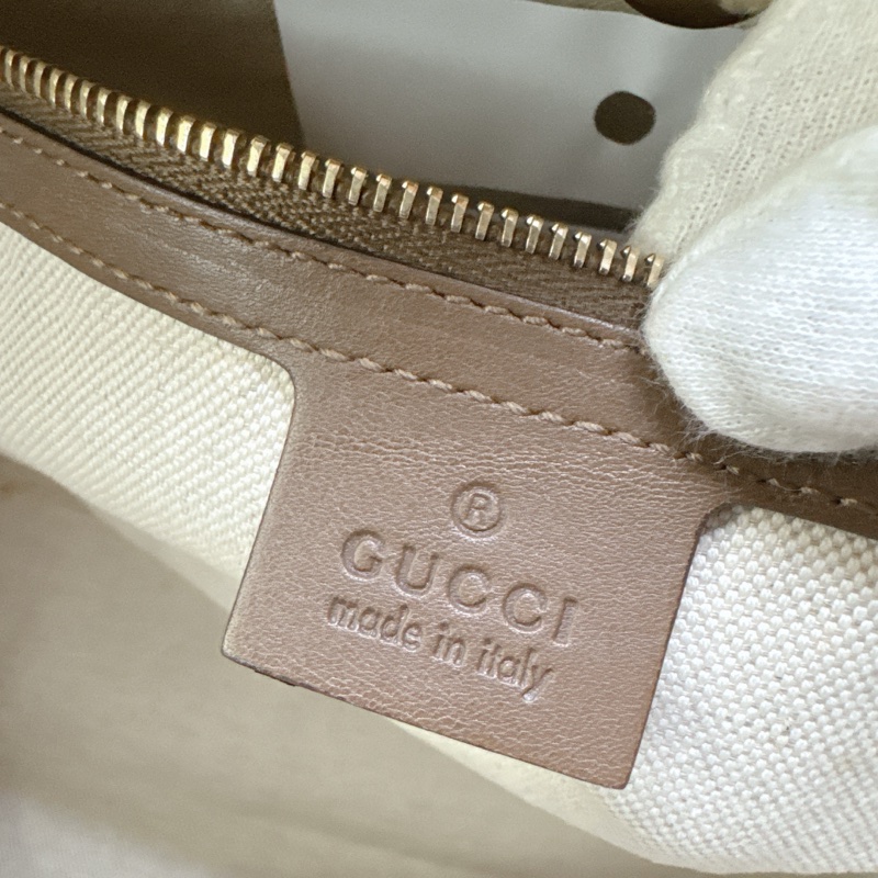 二手正品Gucci 經典老花馬蹄扣托特包 GG PVC Supreme Gucci托特包 Gucci包 媽媽包-15