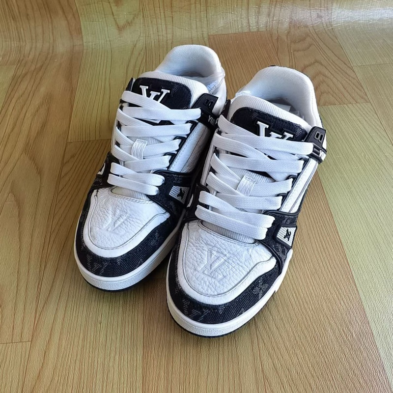 Louis vuitton路易威登 lv trainer 黑白老花牛仔 35.5-0