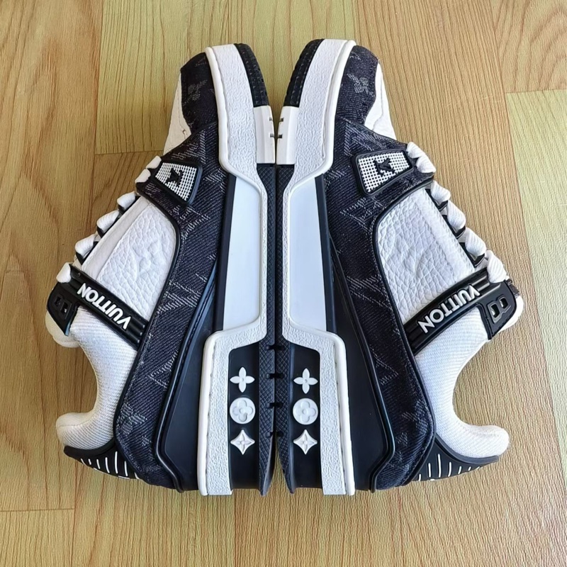 Louis vuitton路易威登 lv trainer 黑白老花牛仔 35.5-2