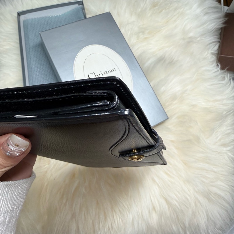 dior 長夾 最便宜 大出清！！全新 黑金 皮夾 錢包 男女可用-4